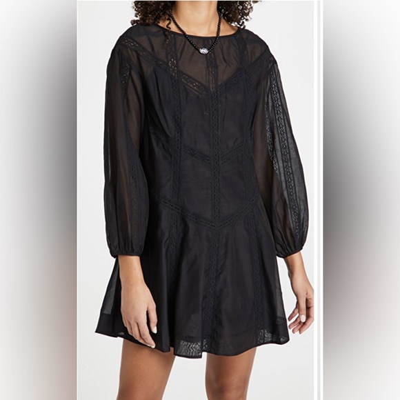Rebecca Taylor Dresses & Skirts - 🆕Rebecca 🖤Taylor Black Long Sleeve
Cotton Organza Mini Dress Casual
Size XS